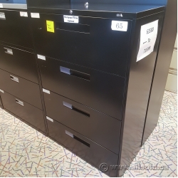 Black Global 4 Drawer Lateral File Cabinet